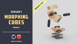 Cube morph to different shapes REDSHIFTCINEMA 4D [upl. by Osicran387]