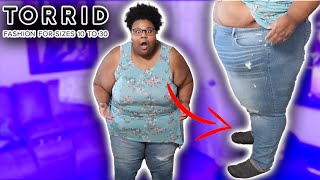 CAN I FIT TORRID JEANS plus size try on plus size try on haul 2020 plus size haul JEANS [upl. by Assirak]