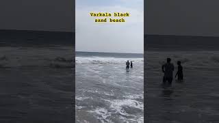 Varkala Beach 🏖️ kerala varkala blacksandbeach [upl. by Rayford]