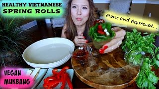 SPRING ROLL Recipe 1 • MUKBANG [upl. by Tallbot]