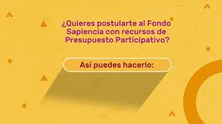 Así puedes postularte al Fondo Sapiencia con Recursos de Presupuesto Participativo [upl. by Urbano]