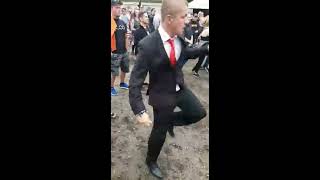 Guy looks out of place wearing a suit to a festival until the beat drops  CONTENTbible [upl. by Quita]