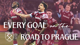 Every West Ham United Goal In UEFA Europa Conference League  Road to Prague [upl. by Kenward]