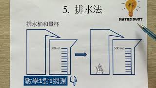 10 排水桶和量杯  排水法  容量和體積  小六  數學  香港  數學1對1網課補習：6737 6368 [upl. by Gerianna689]