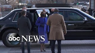 Vice Presidentelect Harris to be escorted by Eugene Goodman during inauguration l ABC News [upl. by Idnahr]