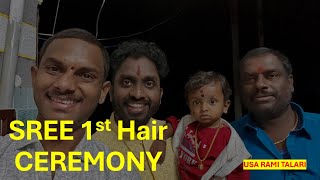 My Love amp Cutest Son SREE 1st HAIR Cut Ceremony Head Tonsuring MundanA Traditional Hindu Ceremony [upl. by Esilana569]