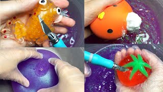 ASMR Cutting Squishies Whispering Satisfying Visuals [upl. by Mcnutt]