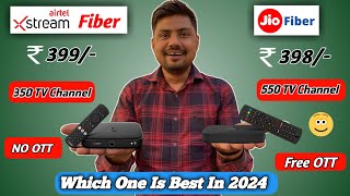 Jio ₹398 Fiber amp Airtel ₹399 Fiber  Booking Jio and Airtel Fiber in 2024  Which one is best [upl. by Eyar]