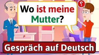 DEUTSCH LERNEN Unangenehme Fragen Gespräch auf Deutsch LEARN GERMAN [upl. by Suravart750]