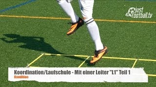 Fussballtraining Laufleiter quotL1quot  Koordination  Kondition [upl. by Nilhsa469]