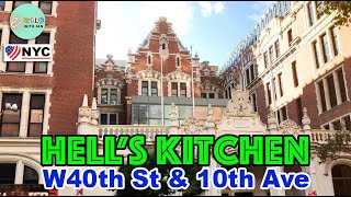 💖 NYC Walk HD Walking Hell’s Kitchen Clinton Manhattan via W40th Street amp 10th Avenue [upl. by Maybelle]