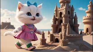 ➤12FullPLilys Beach Adventure for Kids Fun in the Sun with Waves and Sandcastles cutecat [upl. by Reiniar]