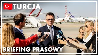 Konferencja prasowa marszałka Sejmu Szymona Hołowni przed oficjalną wizytą w Republice Turcji [upl. by Fredel958]