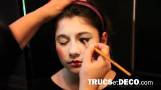 Maquillage de geisha  Tutoriel par trucsetdecocom [upl. by Dunton]