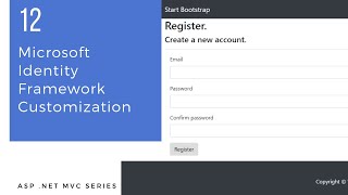 ASP Net MVC Series  12  Microsoft Identity Framework Customization [upl. by Chappie]