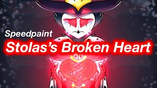 💔 Stolass Broken Heart 💔 ·✦ Fanart Speedpaint of Stolas from Helluva Boss ✦· [upl. by Hgiel]