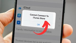 Cannot Connect to iTunes Store  How to fix iTunes store not connecting Working iPhone  iPad iOS [upl. by Battiste167]