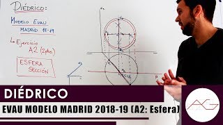 EVAU DIBUJO TÉCNICO MADRID MODELO 201819  Diédrico A2 [upl. by Nybbor]