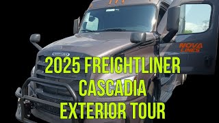 2025 Freightliner cascadia exterior tour from Nova lines  Flatbed Lease operator [upl. by Colvert77]