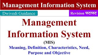 Management Information system MIS Management Information system in hindi aktu mba classes bba [upl. by Luapnaes702]