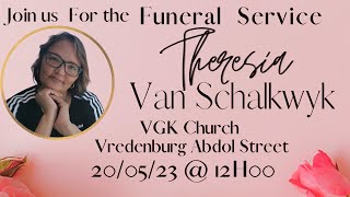 Life Celebration Service of Theresia Elaine Van Schalkwyk [upl. by Aslam]