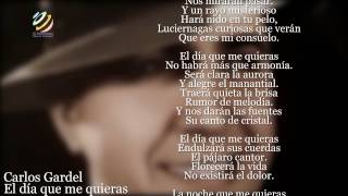 Carlos Gardel  El día que me quieras LetraLyrics HQ [upl. by Aerdua]