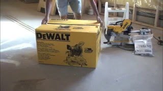 DeWalt DW717 10quot sliding compound miter saw usage and blade changingmov [upl. by Di]