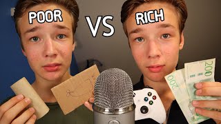 ASMR POOR VS RICH ASMRTIST [upl. by Lomax262]