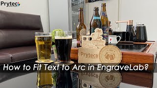 Creating Coaster in EngraveLab for laser  How to fit text to Arc [upl. by Joliet998]