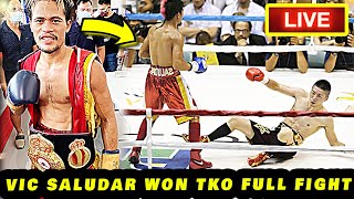 CONGRATS VIC SALUDAR PANALO 5TH RD TKO FULL FIGHT VIC SALUDAR VS SANCHAI YOTBOON HIGHLIGHTS [upl. by Yllil850]