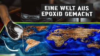 Weltkarte aus Epoxidharz [upl. by Acirne897]