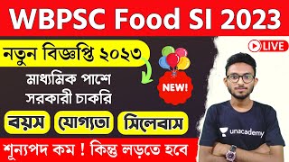 WBPSC Food SI Recruitment 2023  Age  Syllabus  Salary  Book List etc by Alamin Rahaman [upl. by Tisbe403]