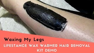 Waxing My Legs  Lifestance Wax Warmer Hair Removal Kit Demo [upl. by Winters]