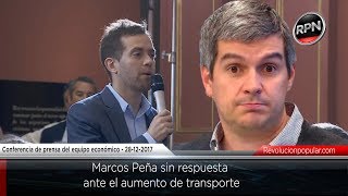 Marcos Peña sin respuesta ante el aumento de transporte [upl. by Chrotoem]