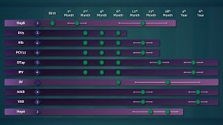 Pediatric Immunization Routine Schedule Birth to six years [upl. by Frisse]