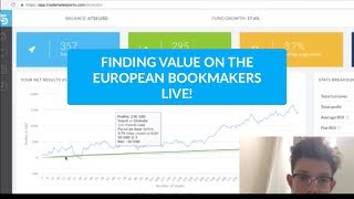 Finding value on the European bookmakers LIVE  TradingEurope Episode 1 [upl. by Llirpa]