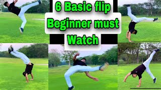 6 basic flip learn at home  how to start flipping [upl. by Hildie]