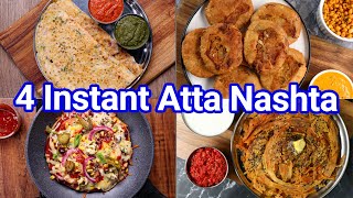 Instant Nashta Recipes With Wheat Flour  Healthy amp Easy Atta Ke Nasta Recipes [upl. by Aguayo]