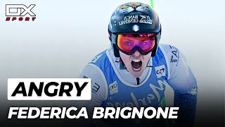 Alpine Ski ANGRY Federica Brignone Kronplatz  Gigante  2024 🇮🇹 [upl. by Ailahs522]