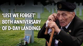 Ceremonies marking 80th anniversary of DDay landings take place in Normandy [upl. by Nalliuq21]