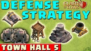 Clash of Clans  BEST DEFENSE STRATEGY  Townhall Level 5 CoC TH5 Defense Strategies [upl. by Marleah]