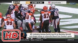 ESPN First Take  Vontaze Burficts Low Hit on Martellus Bennett2017 [upl. by Mozza]