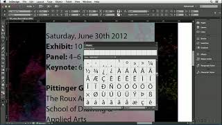 InDesign Tutorial  Inserting special characters [upl. by Shari]