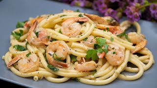 ПАСТА С КРЕВЕТКАМИ в сливочном соусе  PASTA WITH SHRIMP [upl. by Pass]