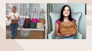 American Leather Co Pebble Leather Triple Entry Luca Crossbody on QVC [upl. by Viquelia]