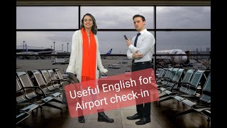 Useful English expressions for Airport checkin boarding pass [upl. by Melessa]