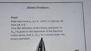 42 MTH633 Group Theory Direct Products [upl. by Marsh]