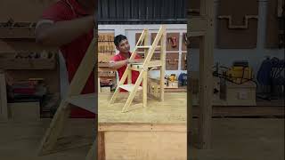 woodworking Shelf Stair into Folding Chair shorts trending chair [upl. by Delisle]