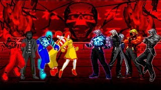 Kof Mugen Donald Team VS Rugal Team [upl. by Nalo78]