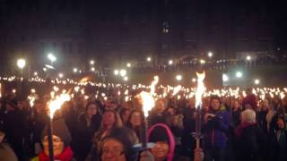 Edinburghs Hogmanay 201617  Torchlight Procession [upl. by Zehcnas]